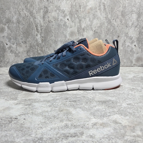 Reebok Hexalite TR Athletic Shoes Lightweight Navy Blue & Coral Women’s Size 10 - Picture 2 of 15